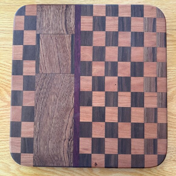Cutting Board Maple / Walnut / Cherry / Sepele / Purple Heart Hardwoods Judaica - Picture 2 of 6